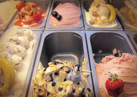 W galeriach handlowych można zjeść nasze lody Alaska