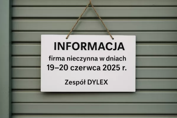 Informacja - firma nieczynna w dniach 19-20 czerwca 2025 r.