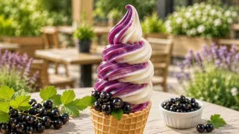 Nowość 2026 – lody w proszku o smaku czarnej porzeczki!